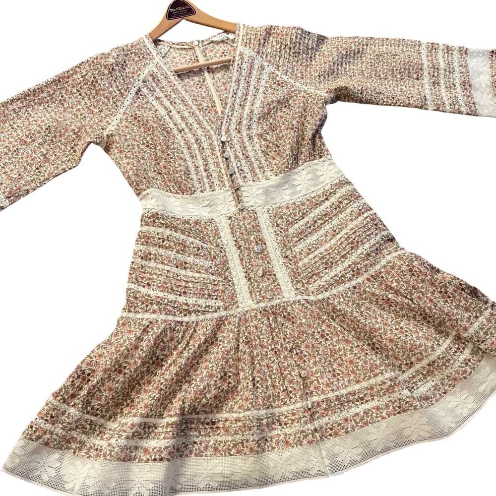 Veronica Beard Addilyn‎ Floral Lace Prairie Boho mini Dress Sz 8 Read EUC - Picture 6 of 16